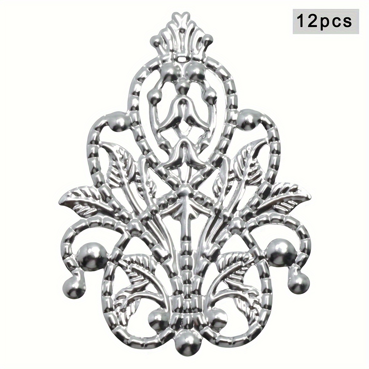 TEMU 12pcs 36x48mm Hollow Floral Retro Diy Album Decorative Corner Flower Ornaments Decorative Accessories