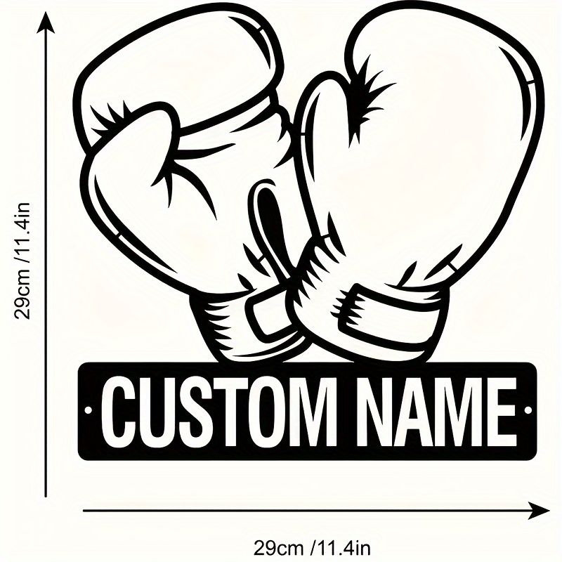 TEMU Customizable Boxing Glove Wall Art Sign, A Personalized Home Decor Piece Suitable For Living Rooms, Bedrooms, And Offices. An Ideal Gift For Or