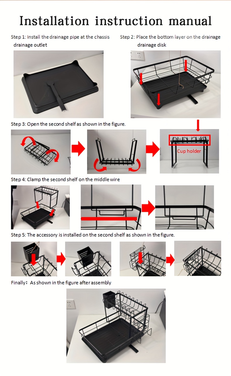 Double Tier Large Metal And Carbon Steel Cutlery Rack for Kitchen Countertop, Space Saving And Durable, with Knife, Fork And Cup Holders And Draining Board, Rustproof Large Two Tier Metal Cutlery Rack, Make The Kitchen More Concise And Organized. 26 Double Tier Large Metal And Carbon Steel Cutlery Rack for Kitchen Countertop, Space Saving And Durable, with Knife, Fork And Cup Holders And Draining Board, Rustproof Large Two Tier Metal Cutlery Rack, Make The Kitchen More Concise And Organized.