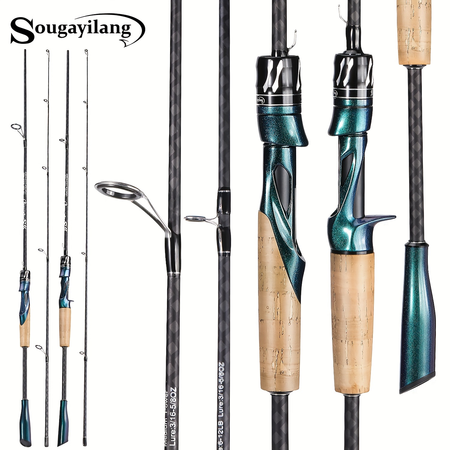 Fishing Rod, Carbon Fiber pic Fishing Rod, gift for Fishing Beginner 8m 