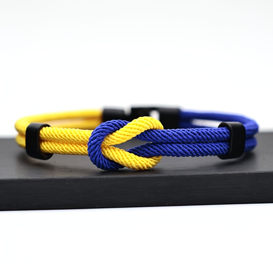 E-shop Herren geflochtenes Seilarmband, Doppelknoten – Strapazierfähiges Nylonschnur, ideales Geschenk für Ehemann, Freund, Sohn, , für Jahrestage,