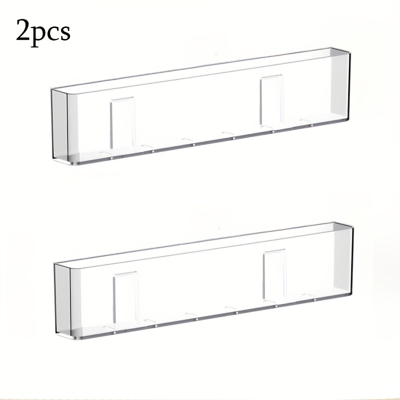 TEMU 2pcs Wall-mounted Storage Boxes, Transparent Wall-mounted Bookshelves, Acrylic Material, No Drilling Required, Suitable For Books And Cds, Ideal
