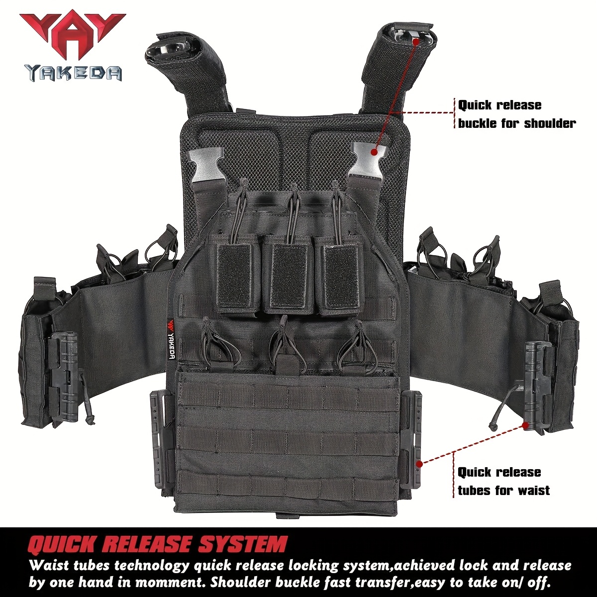 Gilet d'extérieur tactique à dégagement rapide | Ubuy