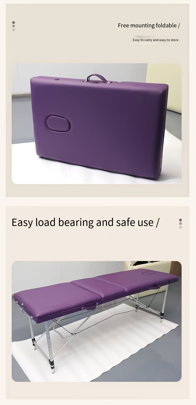 Mesa de Masaje Plegable Portátil y Cama para Extensiones de Pestañas, Tatuajes y Spa Facial - Cama Ligera de Altura Ajustable con Montaje Rápido, Ideal para Salones de Belleza y Equipos de Spa (Sin Ensamblaje Complejo)