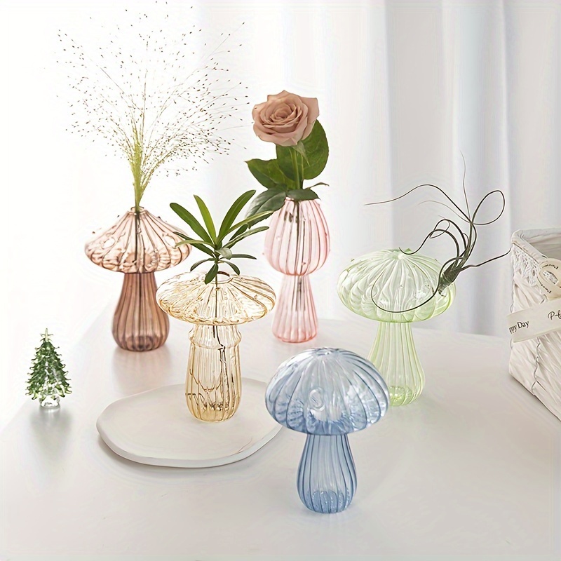 

Mushroom-shaped Glass Vase For - Home Decor & Hydroponic Plants, Ideal Holiday Gift