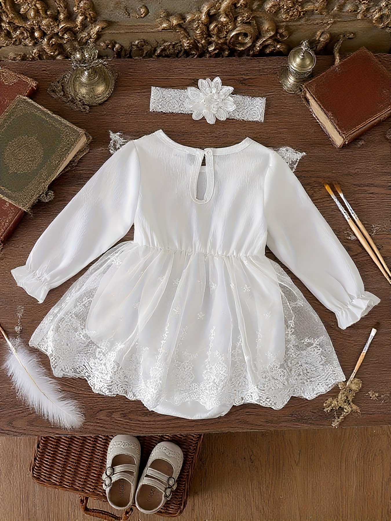 winter dress decorated lace Winter Lace Dress