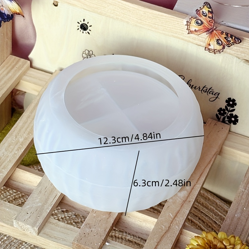 Image of Resin Silicone Jewelry Mould 1pc Water Ripple Storage Bowl Epoxy Mold Wave Pattern Plantermould Handmade Gypsum Candle Container Mold Home Decor Making Supplies