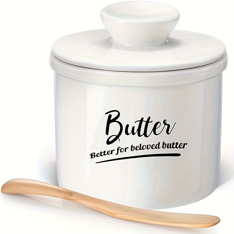 

1pc Butter Keeper With Knife And Perfect Silicone Seal French Butter Dish With Lid For Countertop, Easy To Clean, Butter Good Kitchen Gift, Multiple Color Specifications