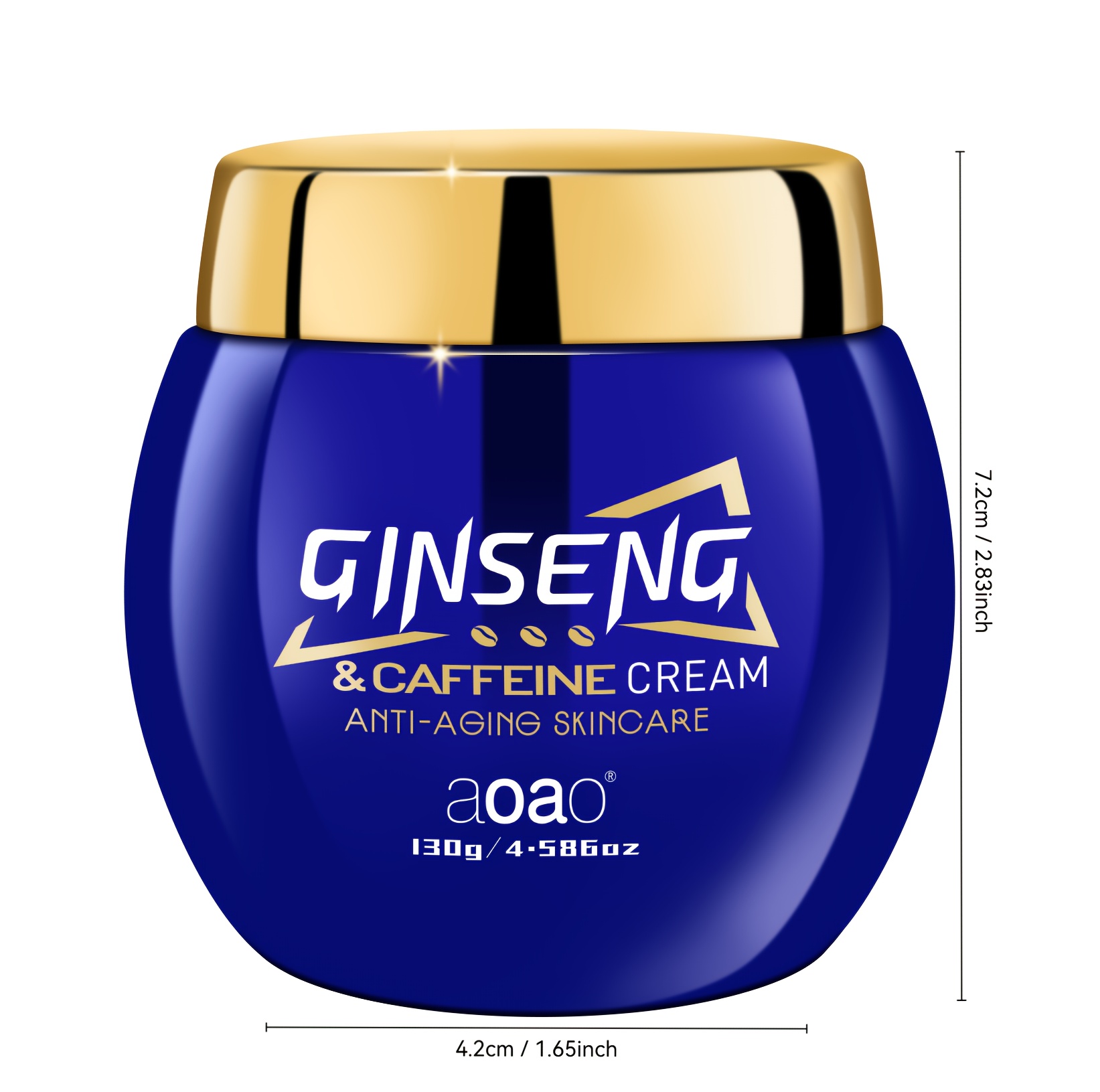 Ginseng Cream with Niacinamide and Peptides, Firms & Smoothes Face Day and Night Moisturizing Cream, /Anti-Wrinkle Skincare for Younger-Looking Skin, 130g