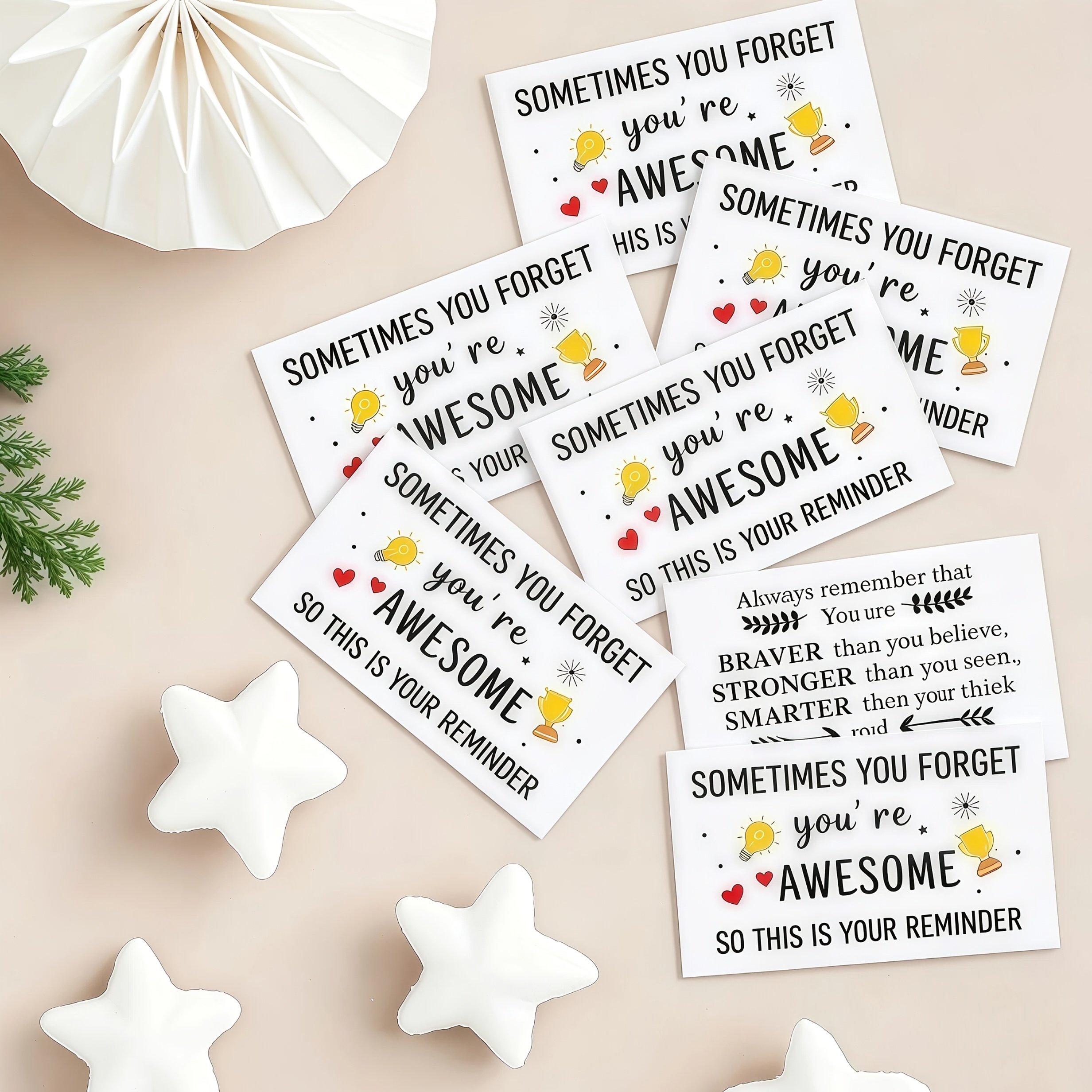 TEMU Inspirational Encouragement Card, 9x5.4cm, Mini Thank-you Note For Healthcare Professionals, Doctors, Nurses, Volunteers, Staff - "you Are Than