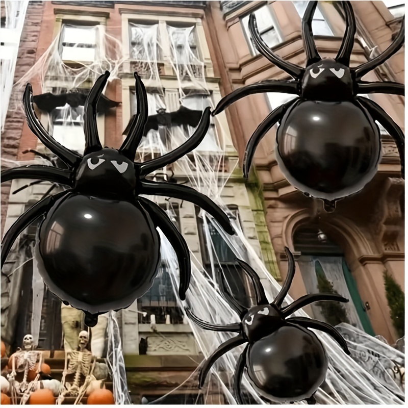 

2pcs Spider For Halloween & Day Of - No Needed, Aluminum Film, For Decorations &