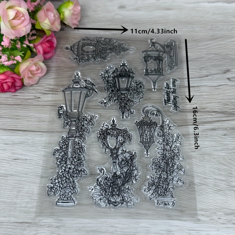 Image of Street Lamp Clear Stamps Diy Scrapbooking Stamps Paper Card Decoration Photo Gift