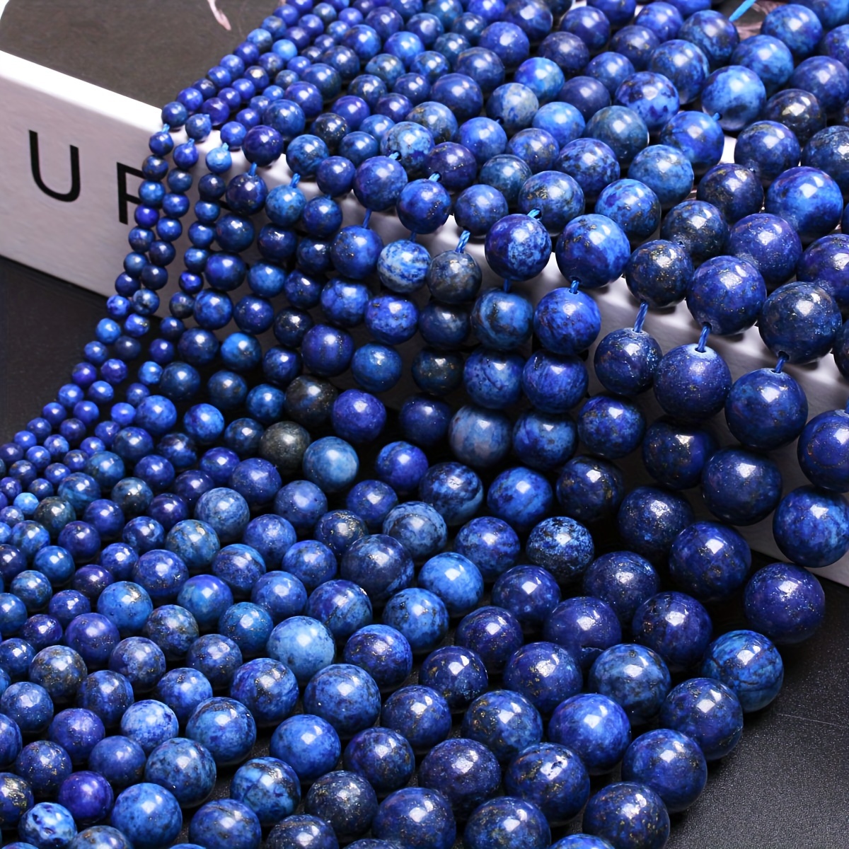 

A String Of 4/6/8/10mm High-quality Blue Natural Stone Beads Suitable For Making Jewelry Circular Spaced Beads Diy Bracelets Necklaces Earring Materials