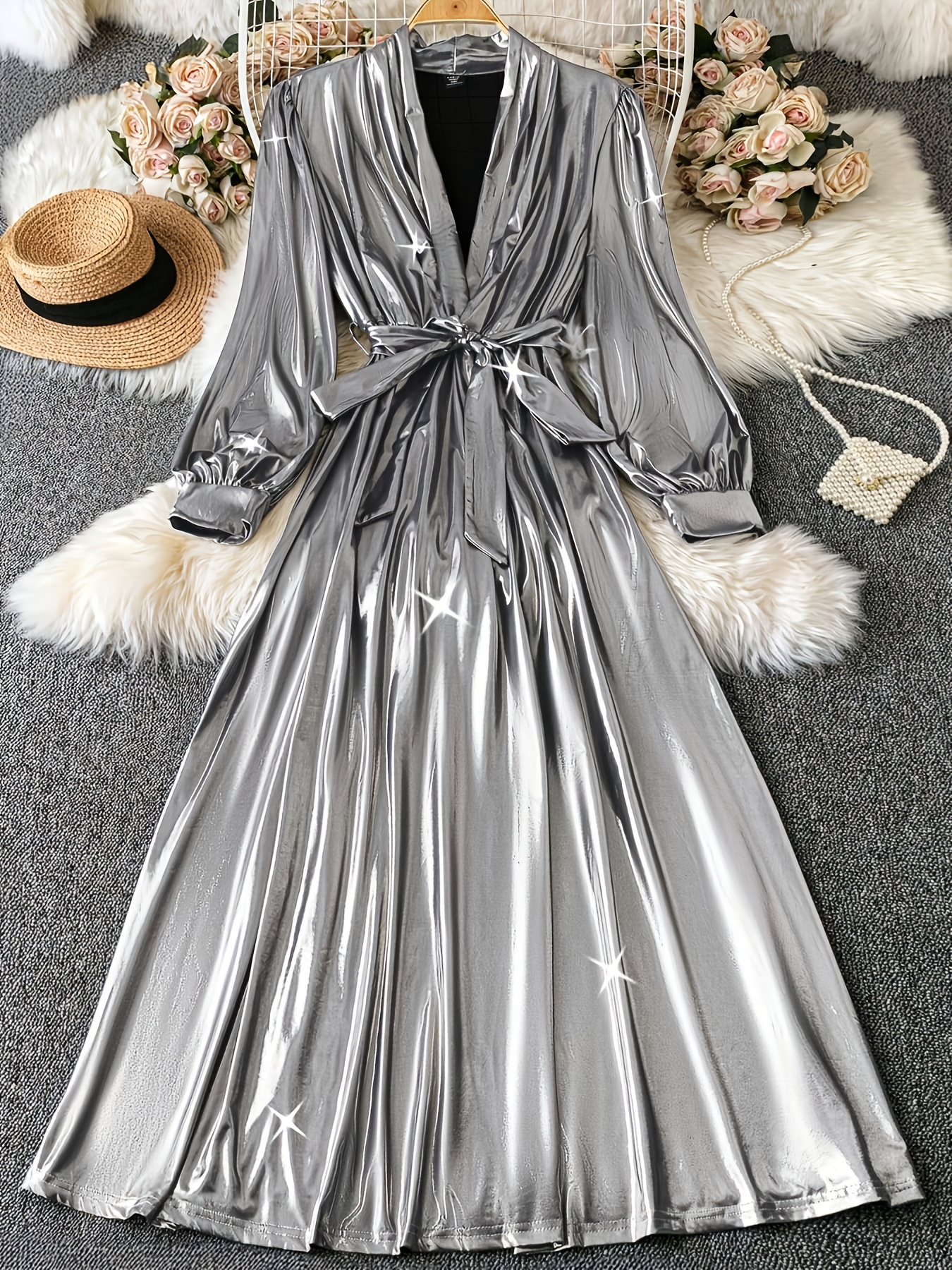 robe à col taille haute femme 100 polyester Temu France