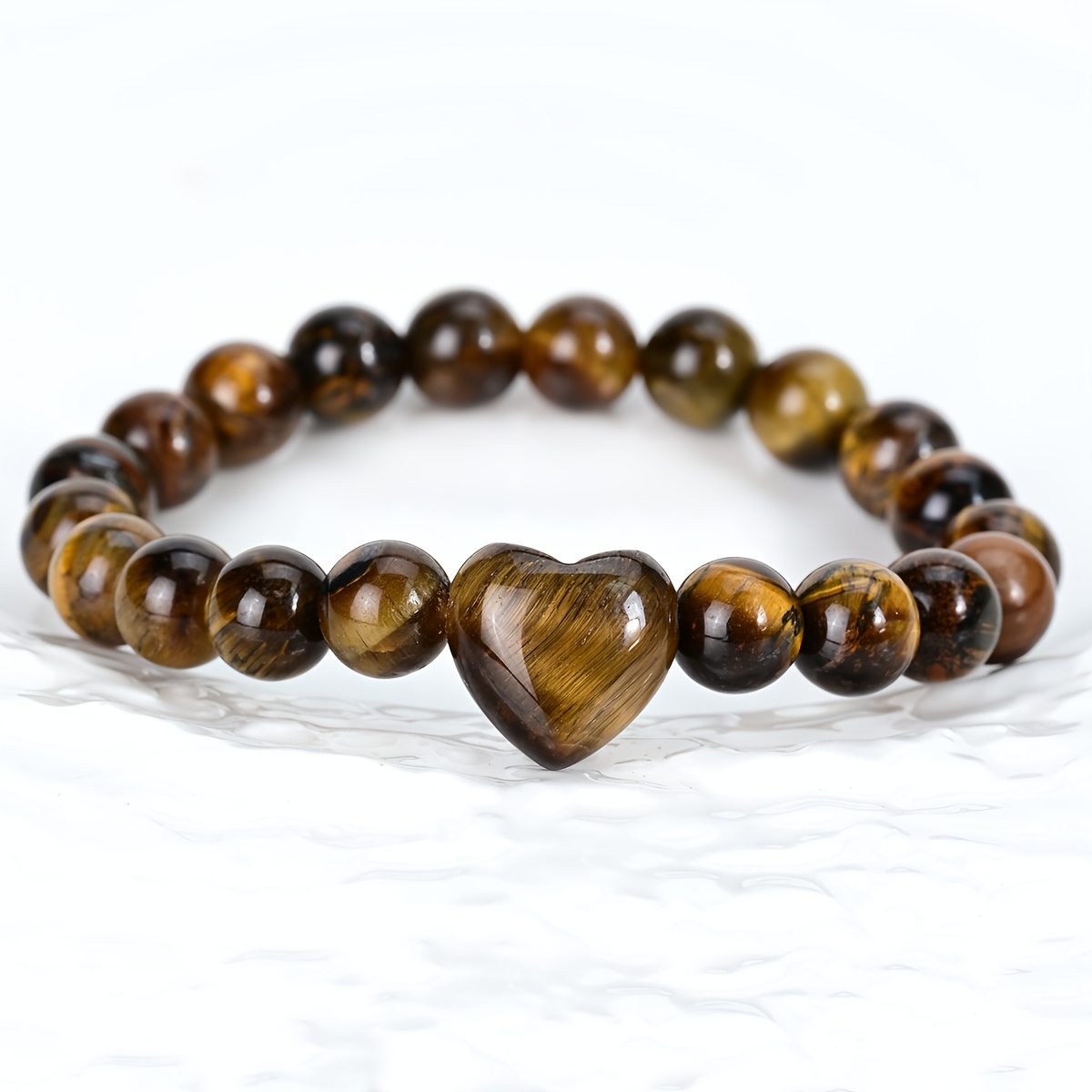 Women's Natural Stone Bead Bracelet Set, Rose Quartz & Amethyst