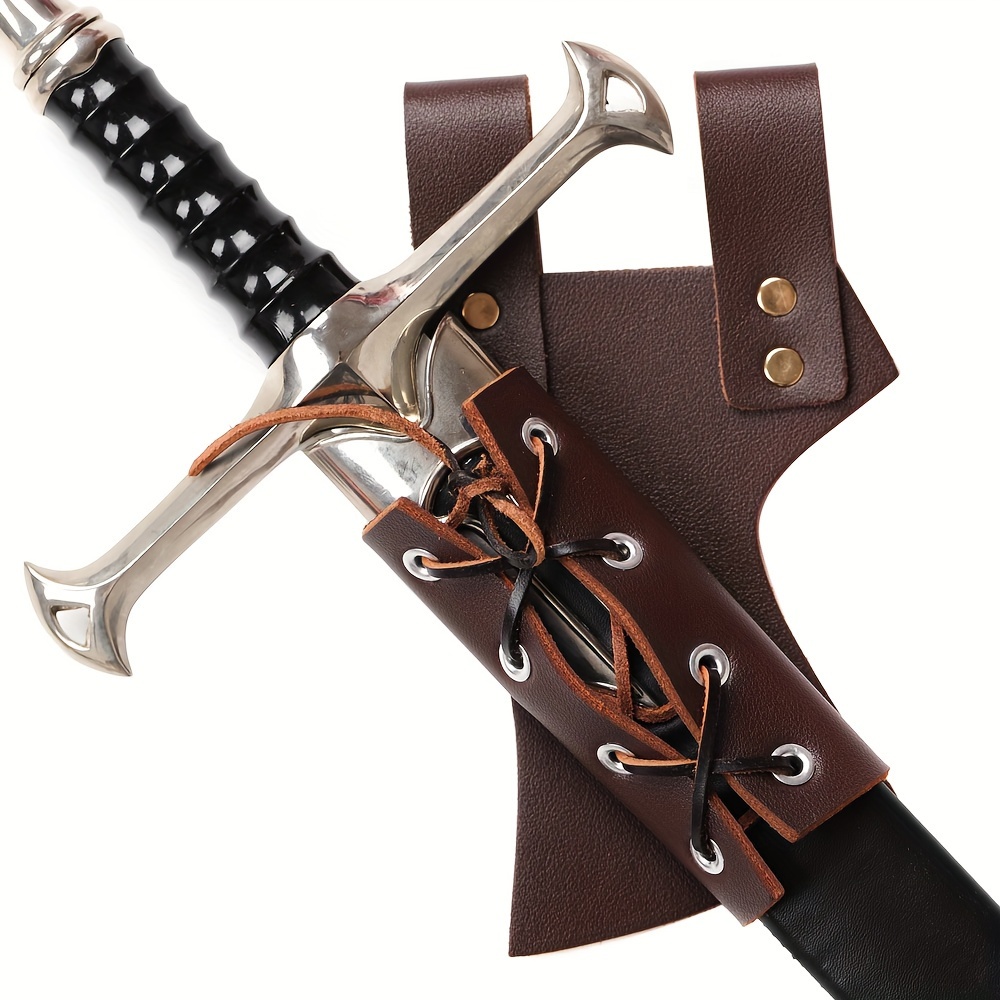 

Medieval Knight Holder - Dual-layer Leather Sheath For Halloween, Larp Parties & Stage Performances