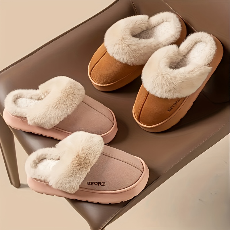 Unisex Winter Casual House Slippers, 4 Colors Available, Neutral Design for Vacation and Leisure Wear, Essential Autumn/Winter Footwear with Anti-Slip & Easy-to-Wear Features, Cozy Fit Socks Style Elegant Indoor Outdoor Couple Shoes
