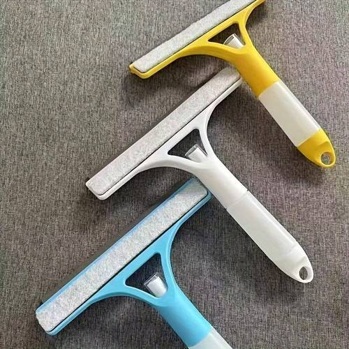 a multifunctional glass cleaning kit for home use featuring a double sided brush squeegee and a watering can