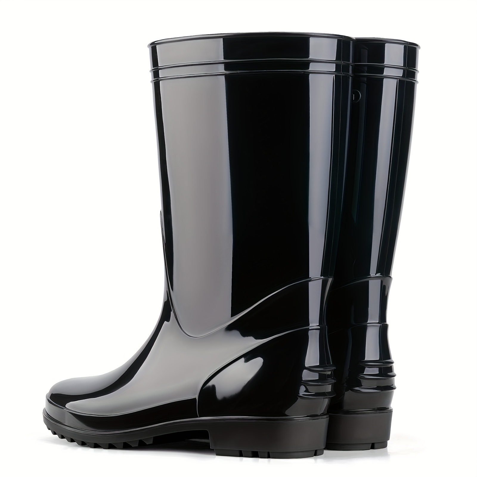 

Hisea Men's Rain Boots Waterproof, Garden Fishing Outdoor Work Pvc Boots, Slip Resistant Boots For And Industrial Working