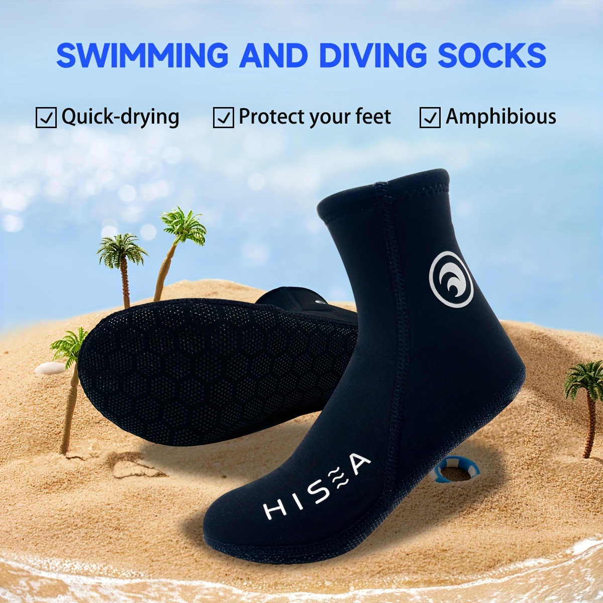 5mm neoprene diving socks wear resistant non slip Temu United