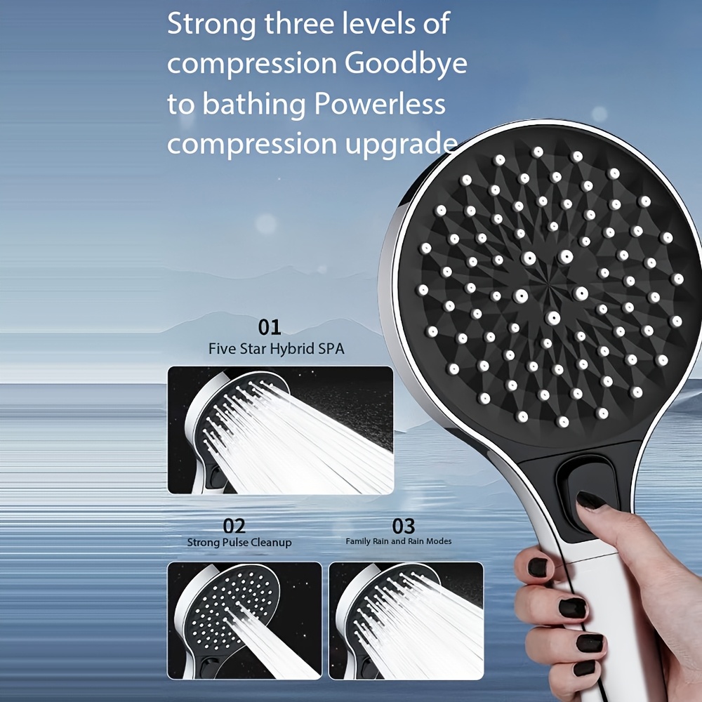3pcs Pressure-Enhancing Showerheads Set for Home Use
