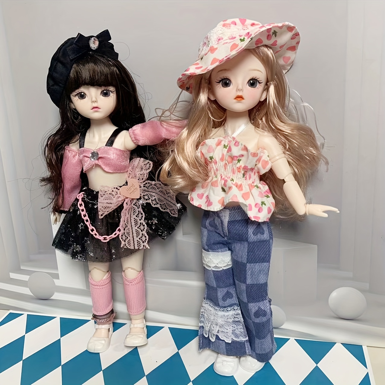 Cute Clothing, Cosplay Doll, Lace Yarn Dress Set Doll, Kawaii  Cartoon Game Activity Joint Toy, Simulative BJD Doll, Birthday Christmas