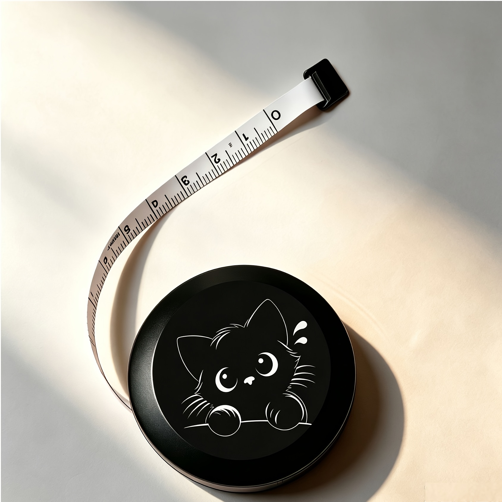 TEMU 1 Mini Mètre à Ruban Télescopique Chat , 150 Cm/60 Pouces, Double Échelle Métrique et , pour Mesurer la Taille, la Taille et la Poitrine, Règle