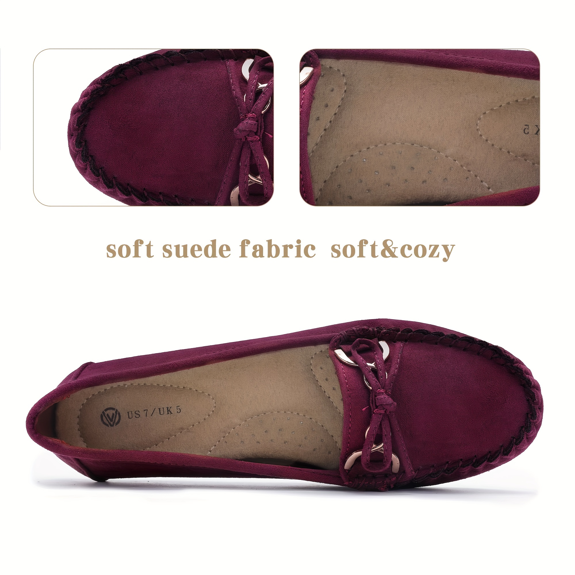 women's loafers slip shoes bowknot driving flats casual Temu