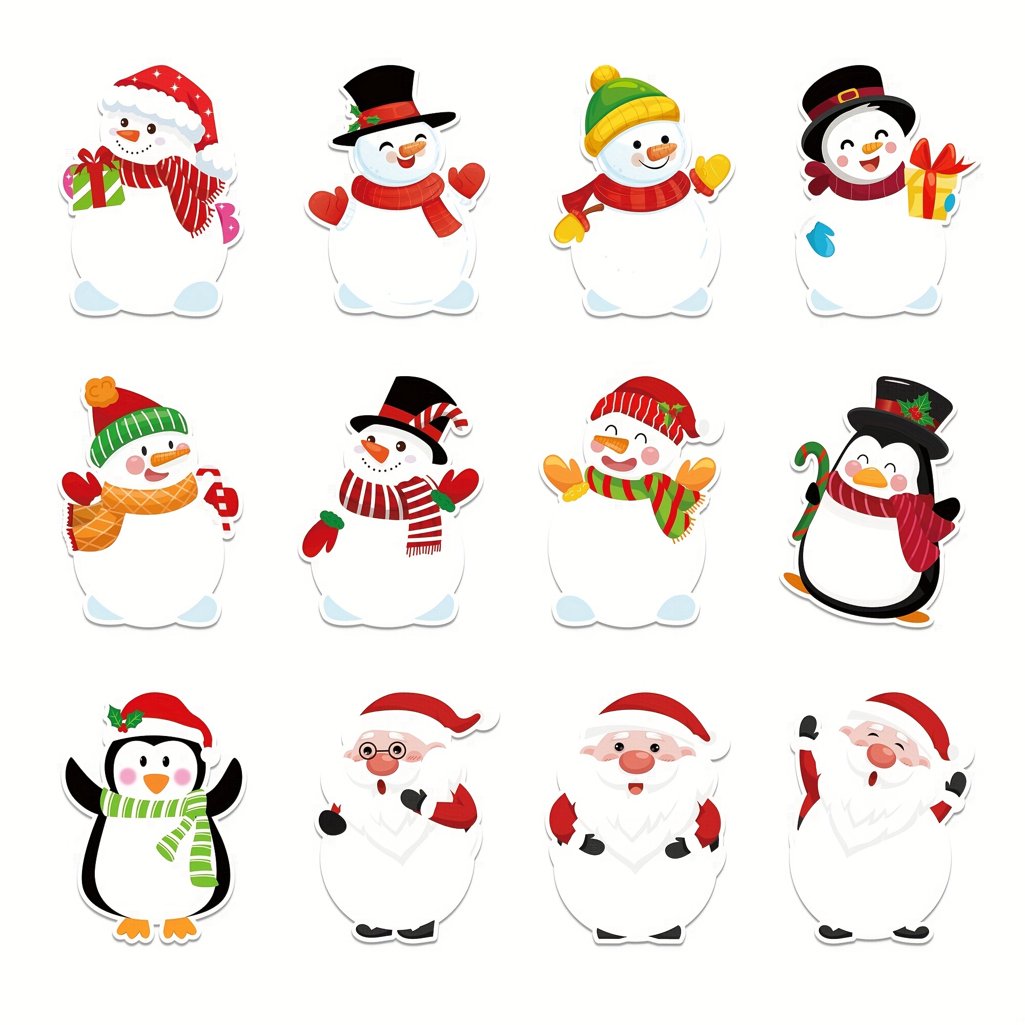 

Christmas Snowman Notes - Self-adhesive Memo Pads For Holiday Office Supplies & Stationery