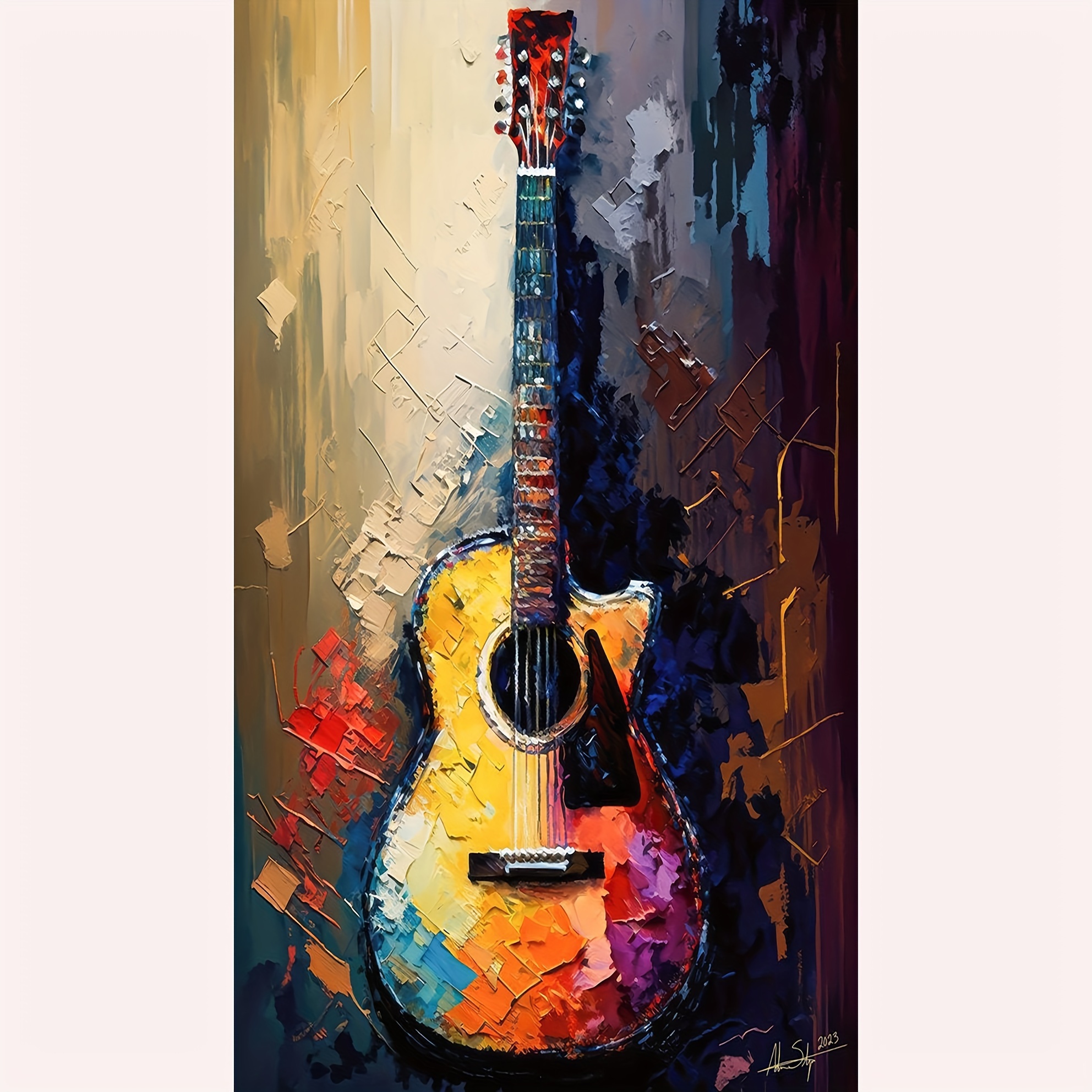 

Guitar Diamond Art Painting Kit 5d Diamond Art Set Painting With Diamond Gems, Arts And Crafts For Home Wall Decor 40x70cm/15.7x27.5in