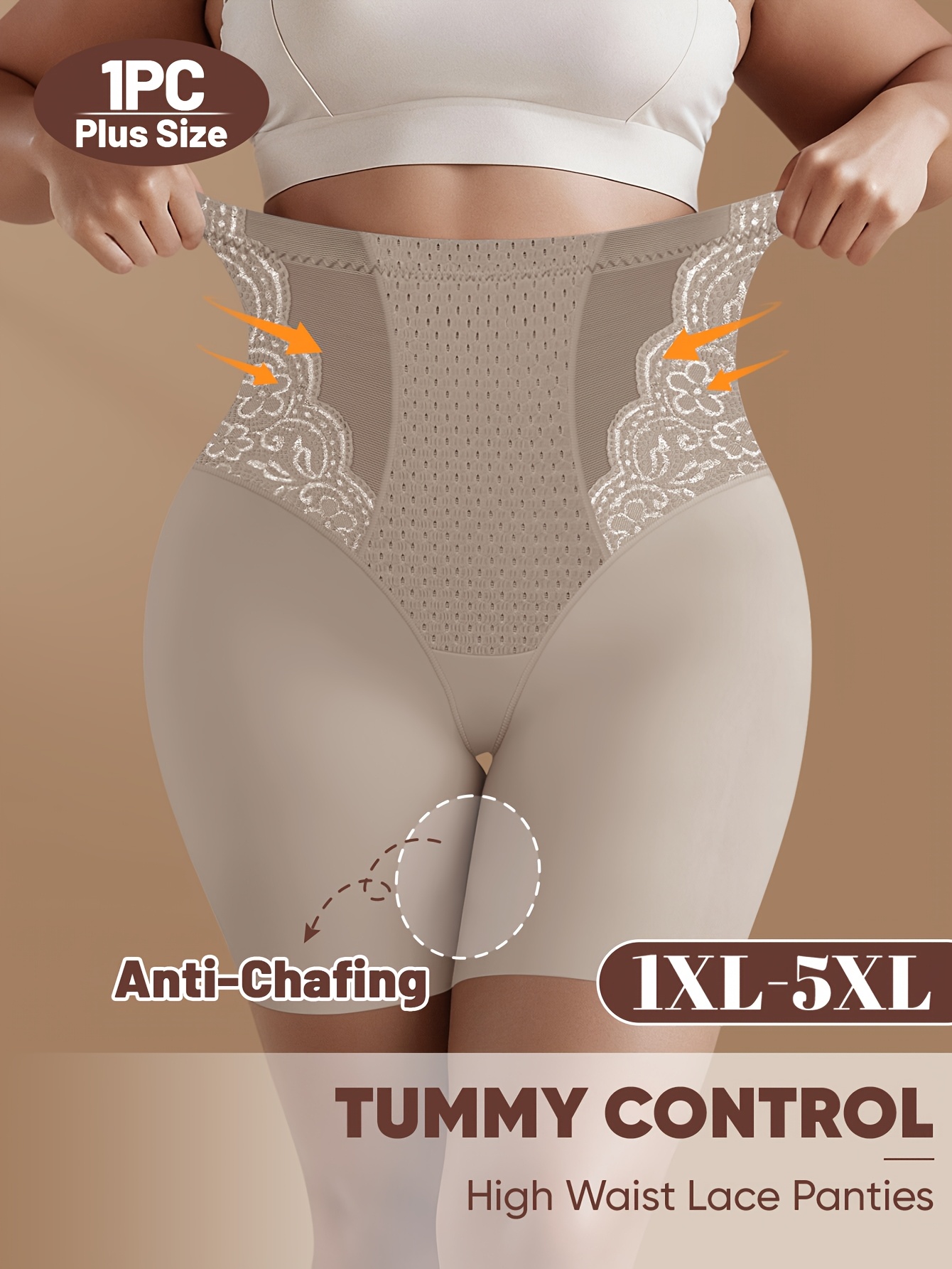 damenunterwäsche in übergrößen, extra groß & übergrößen, damenunterwäsche mit hoher taille bauchkontrolle, boxershorts, sicherheits-slips, tanga-slips, atmungsaktives netzgewebe, spitzenbesatz, atmungsaktive sommerlöcher, figurformend & beinformend