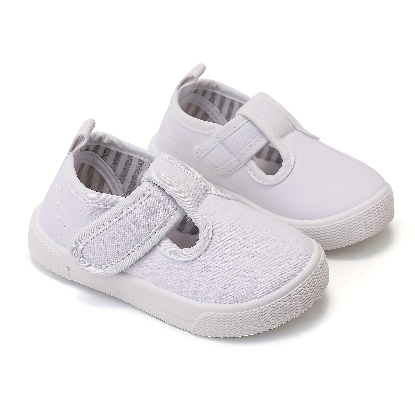 

Gengasun Toddler Girls T-strap Canvas Sneakers For Little Kids Classical Comfortable Jane Canvas Flat