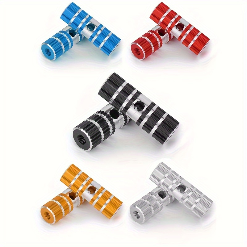

6 Colors 1 Pair Aluminum Alloy Bike Rear Pedals, Anti-slip Bmx Mountain Bicycle Foot Pegs, Easy Installation, Supports Up To 200 Pounds For Kids Back Seat Cycling