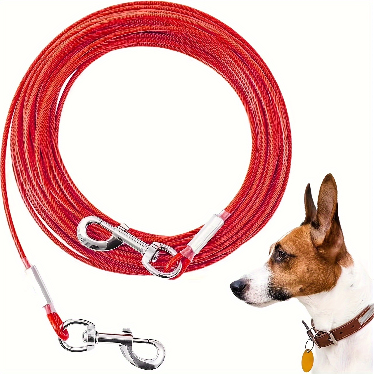 Tie Cable Dogs Dog Leads Yard Chew Proof Heavy Duty Dog Tie Temu