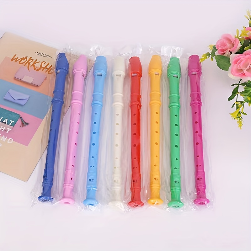 1pc White Plastic Flute Featuring 6 Holes