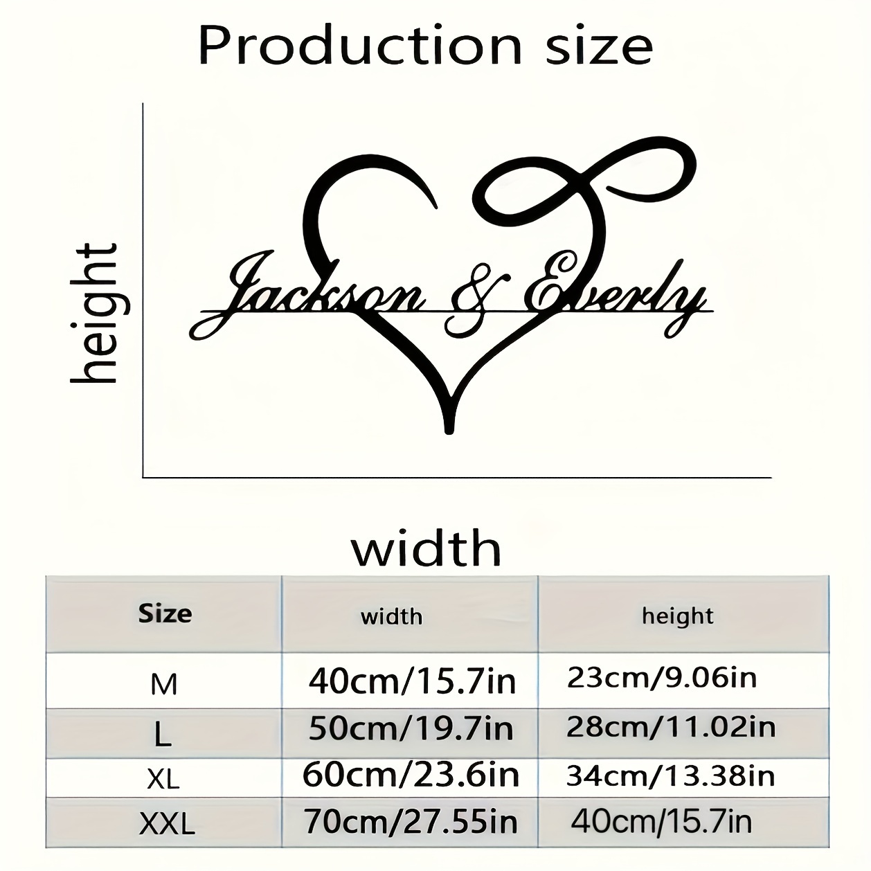 Customizable Metal Sign with Personalized Silhouette - Love Heart & Surname Design for Home, Garden, Kitchen, and Dining Decor - Matte Finish, Reusable Iron Artwork - Perfect for Parties & Holiday Gifts