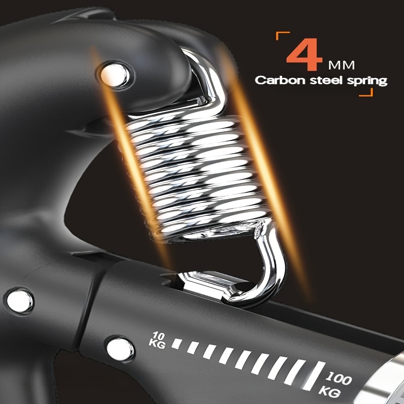 a set of 5 mechanical counting grip strengtheners ranging from 10 100kg designed for professional hand strengthening training with adjustable   this finger trainer enhances muscle coordination and increases hand strength its portable and   making it an ideal gift for   during christmas new year spring festival and labor day it operates without batteries and is suitable for all ages as home exercise Product details 5
