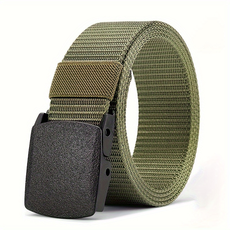 Men's Tactical Belt Quick Release Automatic Buckle Heavy Duty Polyester