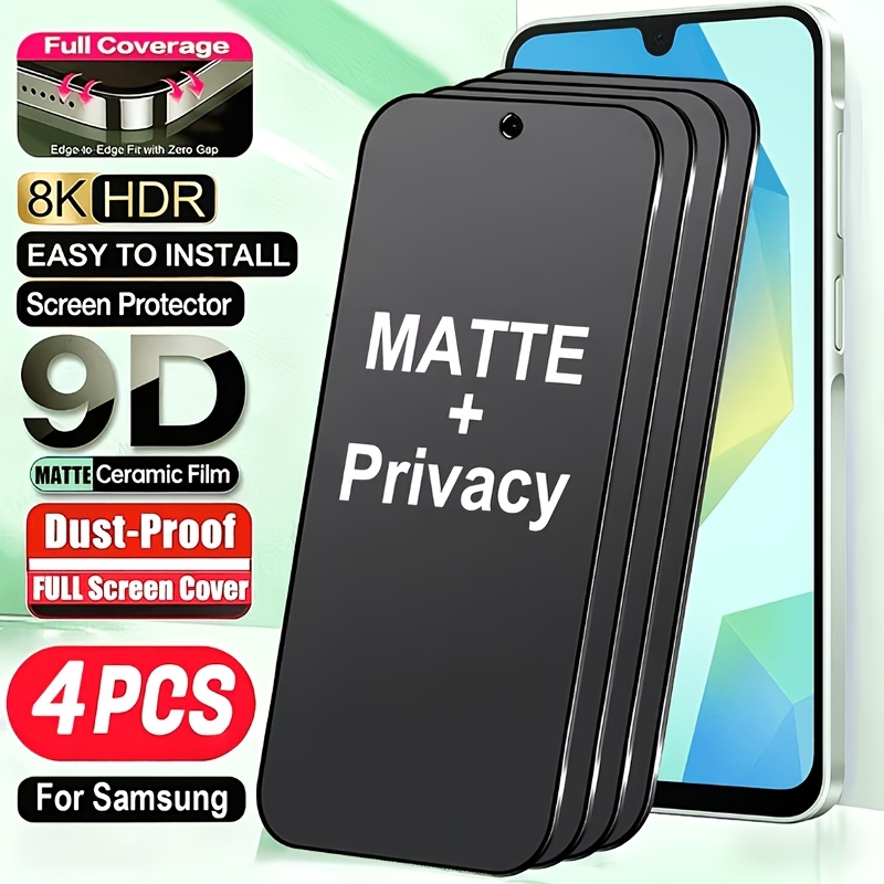 TEMU 4 pellicole morbide opache in ceramica per la privacy, compatibili con i modelli della serie for Galaxy