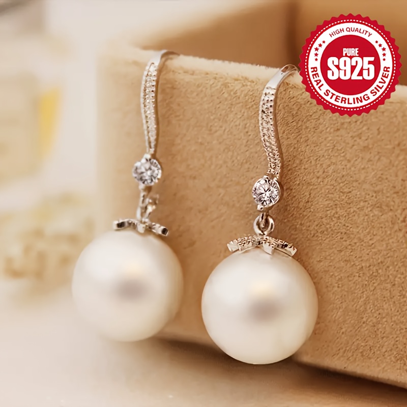 Minimalist Pearl Earrings S925 Pure Silver