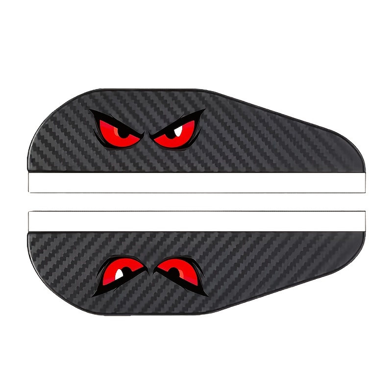 TEMU 2pcs Eye Car Rearview Mirror Rain Visors. Rearview Mirror Additions, Rearview Mirror . Durable Carbon Fiber-like Material, Enhances The Of Your