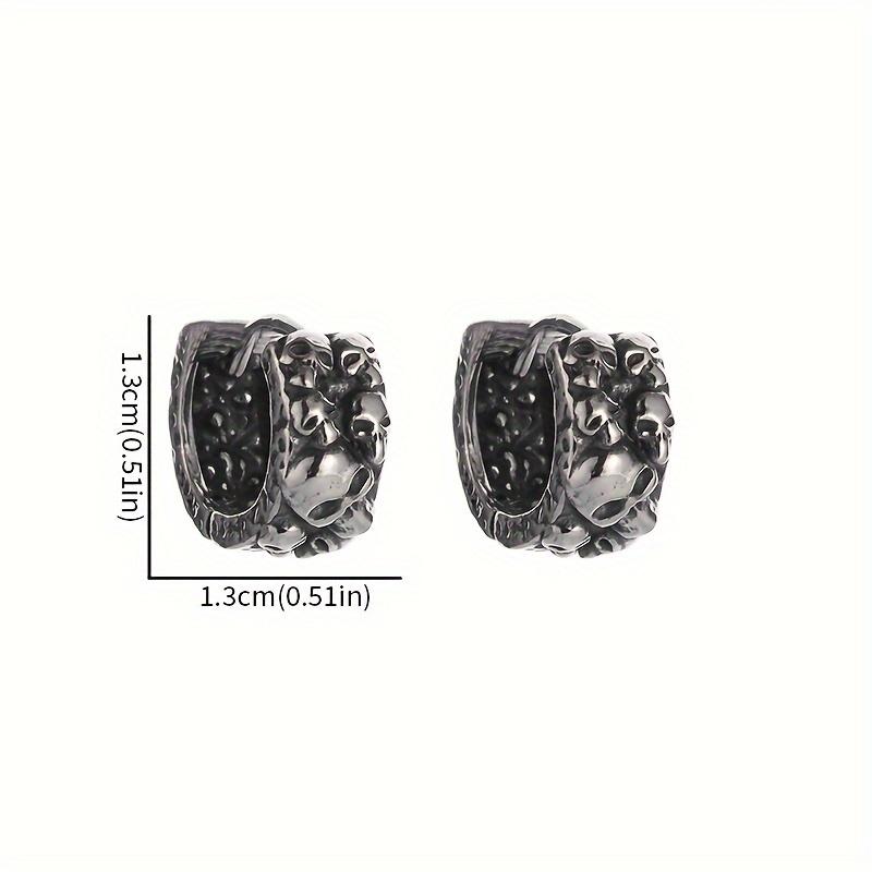 Retro Gothic Style Skull Ghost Head Earrings