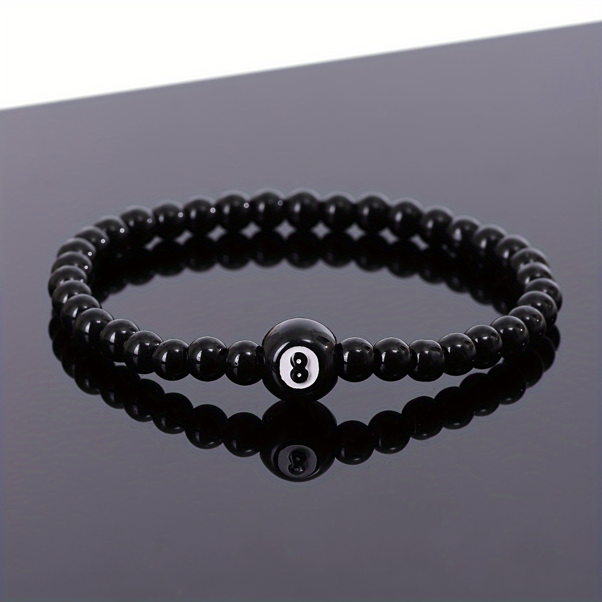 8 Billiard Players String Men's Lucky Number Bracelet