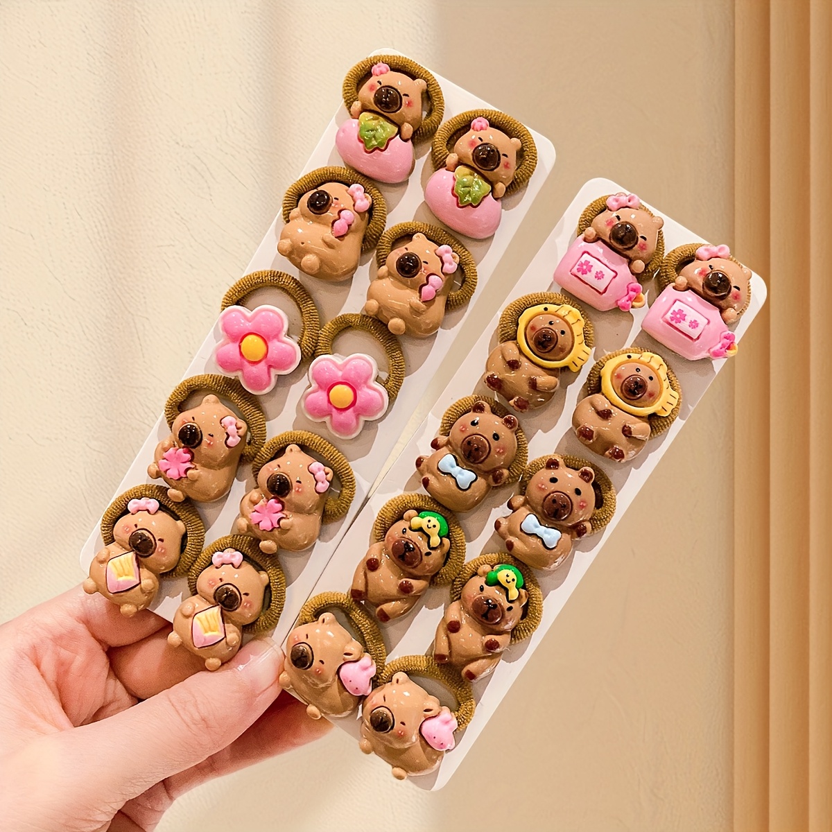 10/20 Colorful And Cute Capybara Hair Ties for Girls