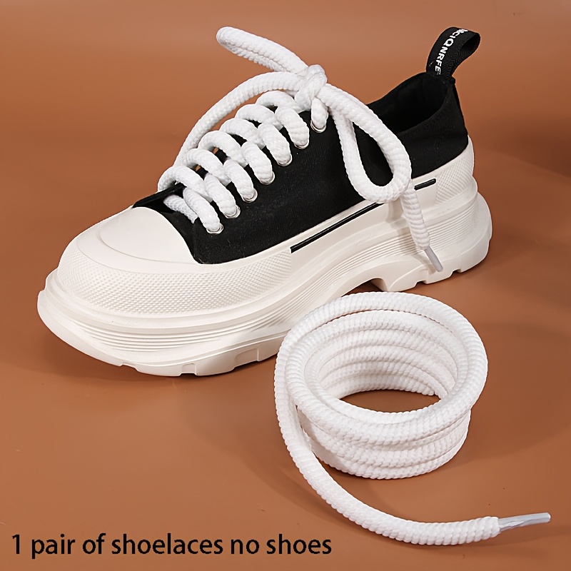 E-shop 1 Paar runde Schnürsenkel zur Dekoration für Leinenschuhe, Skateboardschuhe, Sportschuhe