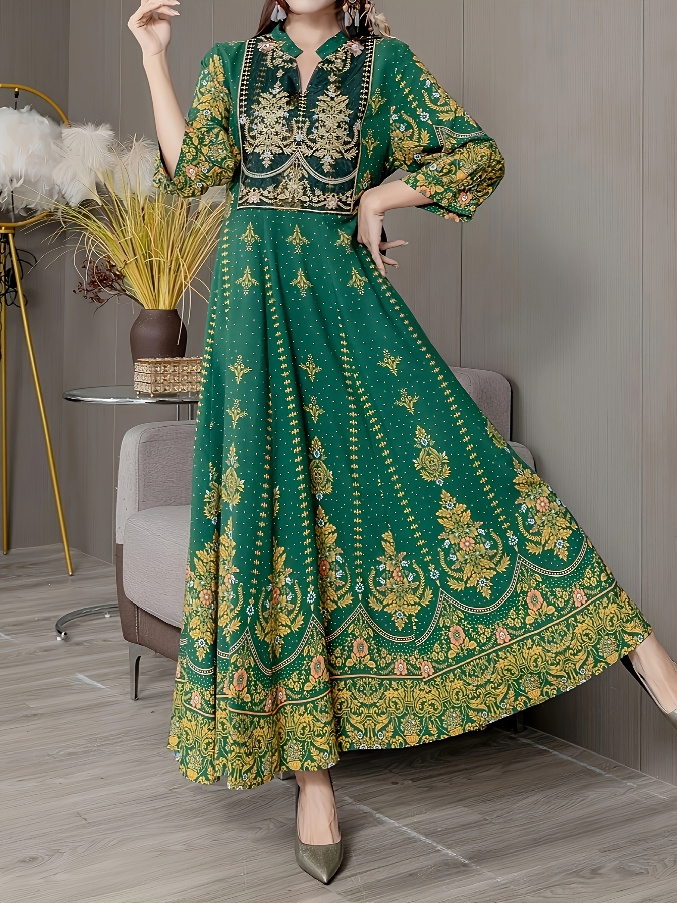 embroidered maxi dress casual Baltic Born Womens Kennedy Embroidered Maxi Dress | Blue main image 0