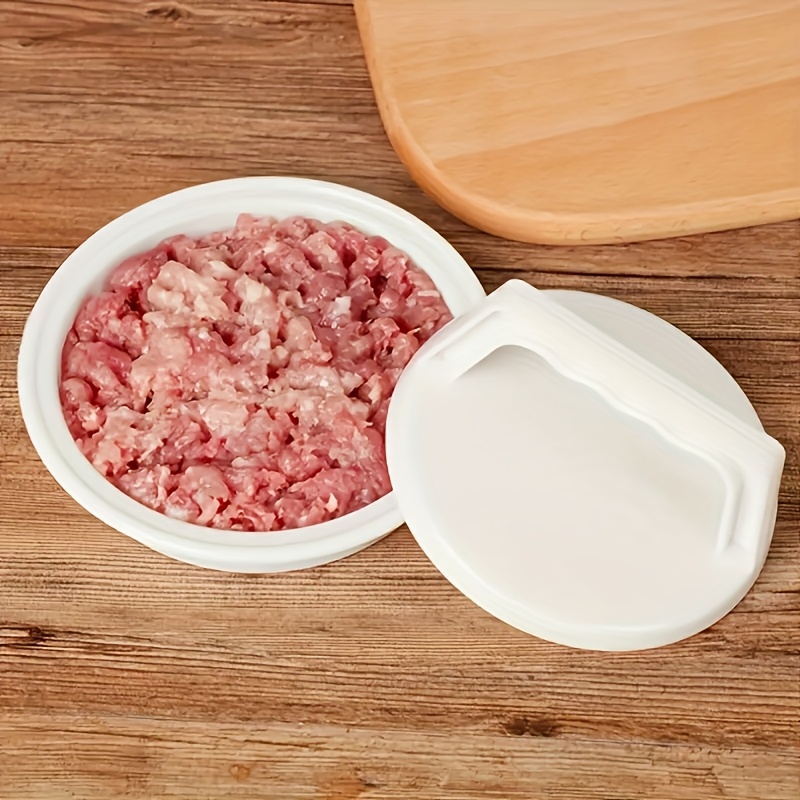 1 Molde Creativo Redondo Antiadherente para Hacer Burgers | Molde de Plástico para Bocadillos de Carne para Res, Queso, Verduras, Ideal para Picnic al Aire Libre, Barbacoa, Accesorio de Cocina