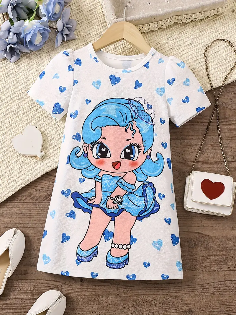 cartoon t shirt dress Cartoon Funny Print T-Shirt Dress