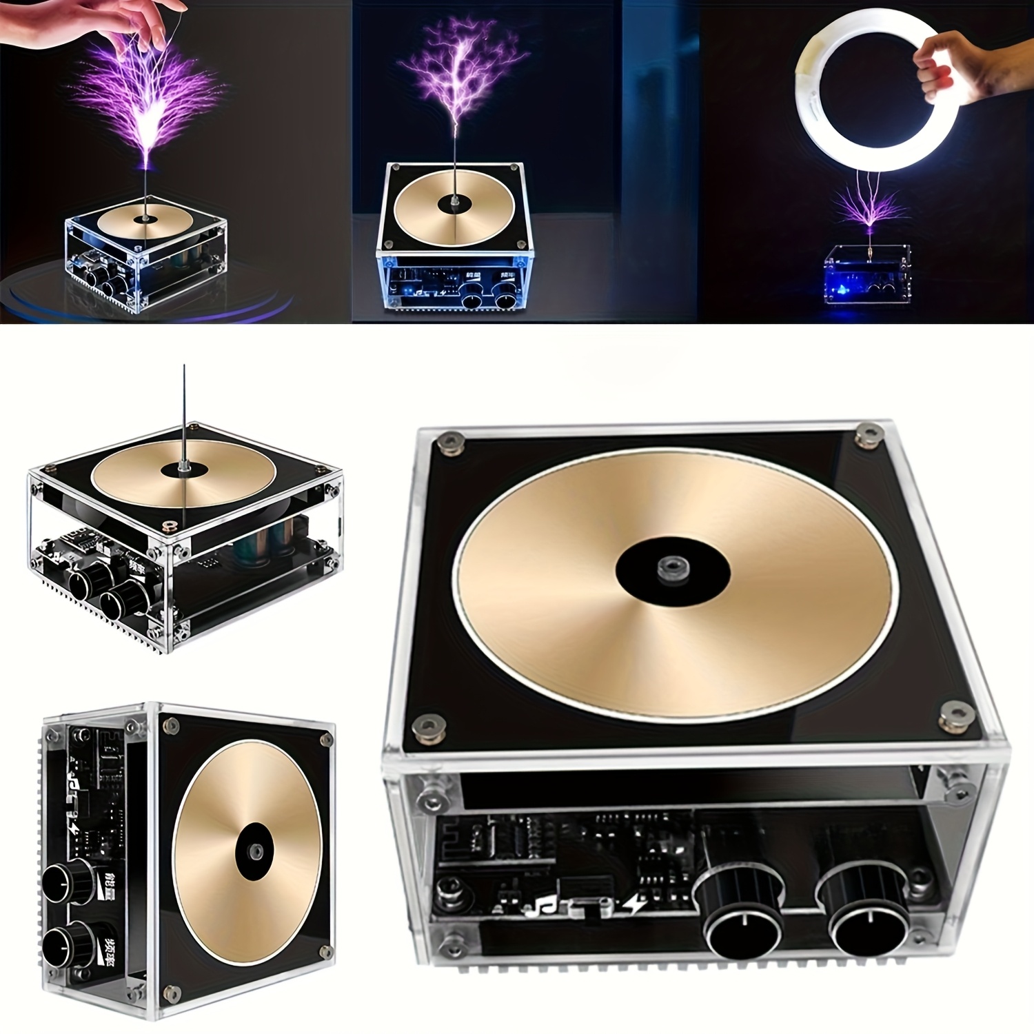 TEMU Music For Tesla Coil Arc Plasma Loudspeaker Wireless Transmission Experiment Desktop Toy Model Birthday Gift 15 Years Old Boy Gift