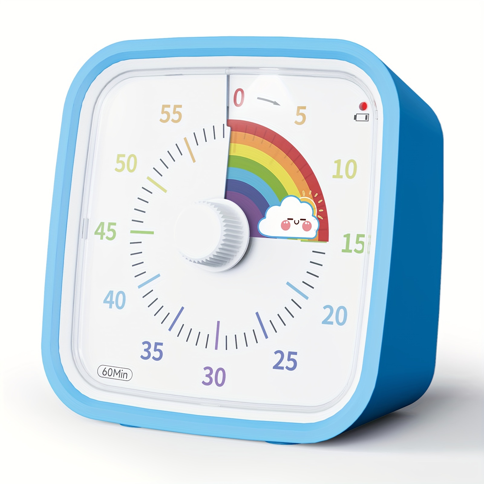 

1pc, Timer, 60 Minute Visual Timer With Protective Case, Rainbow Disk Countdown Game Timer, Silent Time Management Tool For Study, Working, Exercising And Other Activities